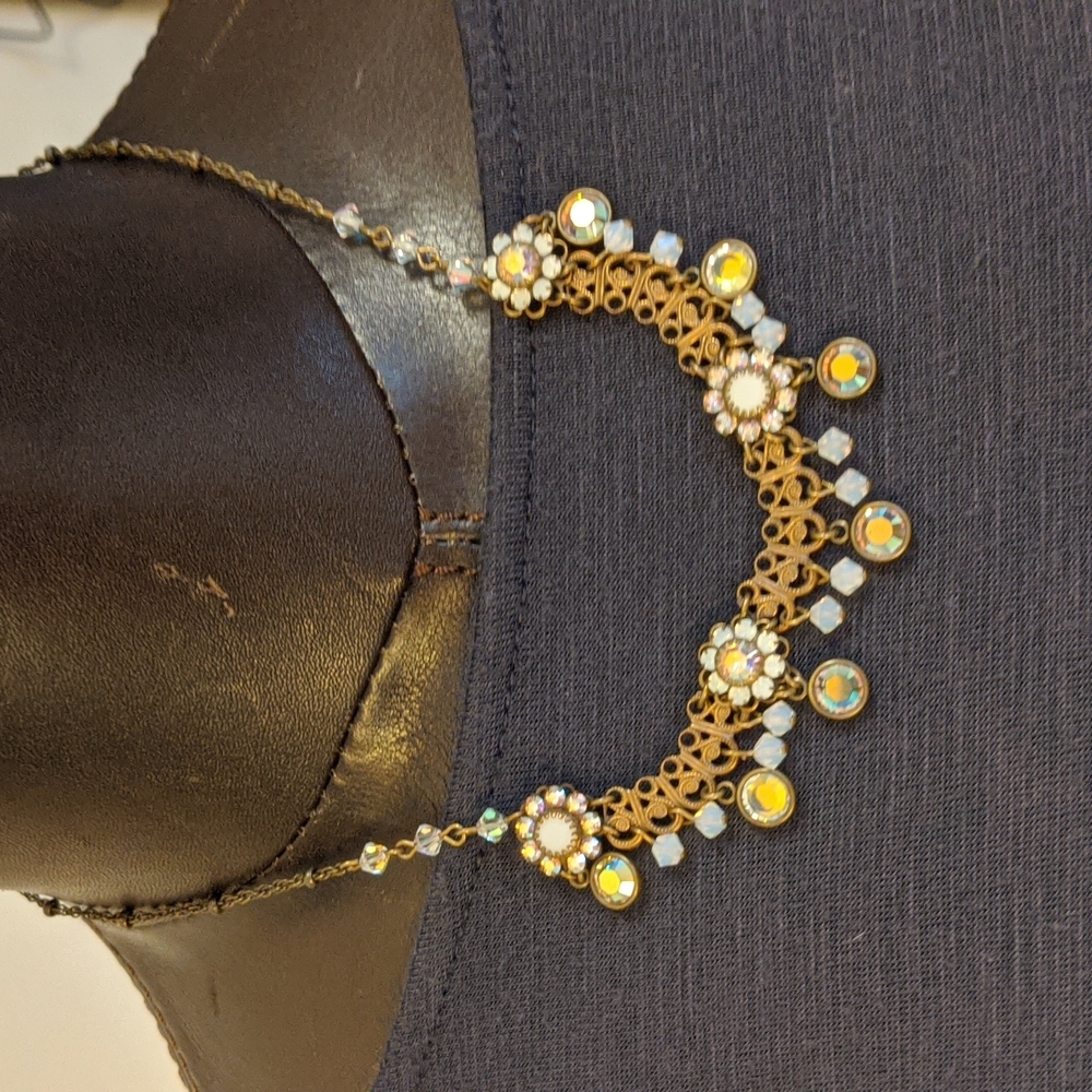 Liz Paiacios Crystal and Copper necklace